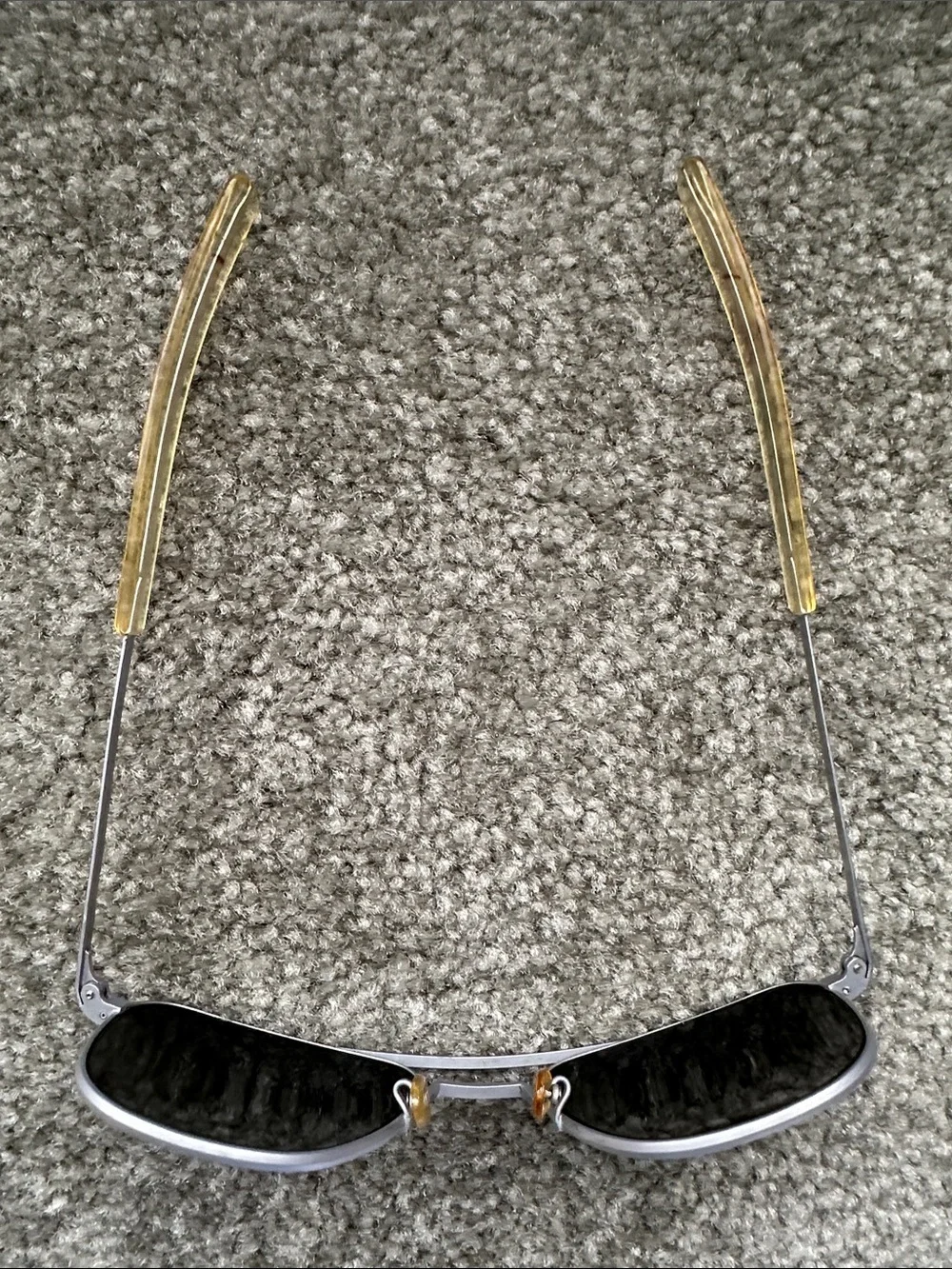 Vintage Randolph Aviator Matte Chrome Sunglasses in Excellent Condition